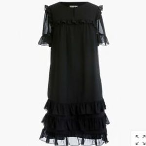 NWT J Crew Ruffle Dress in Chiffon 8, 6